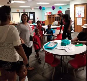 Teachers and families at Back-to-School Night 